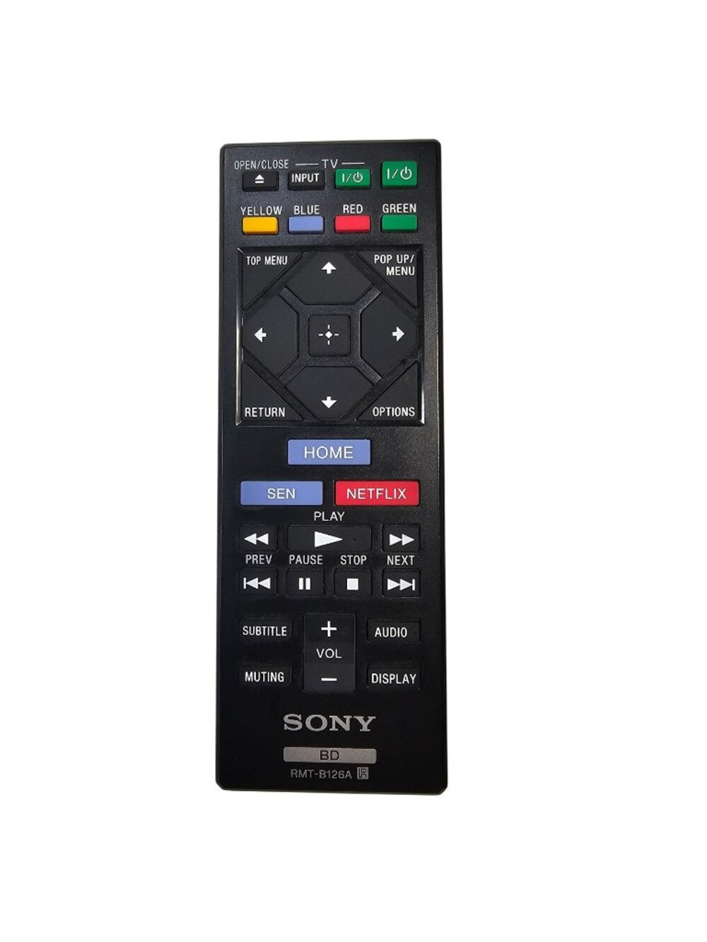Genuine Sony RMT-B126A Blu-Ray Player Remote Control with Netflix Button